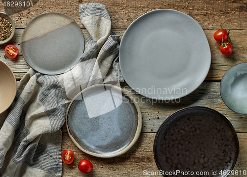 Image of various empty plates