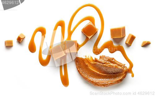 Image of composition of caramel candies