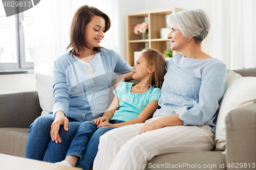 Image of portrait of mother, daughter and grandmother