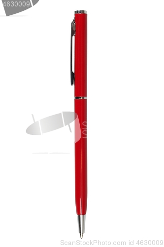 Image of Red ballpen on white