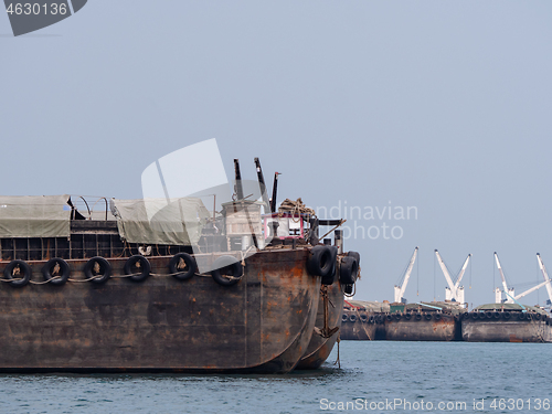 Image of Empty barges in Thailand