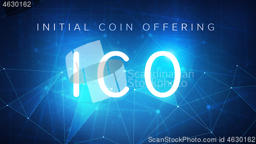 Image of ICO initial coin offering banner.