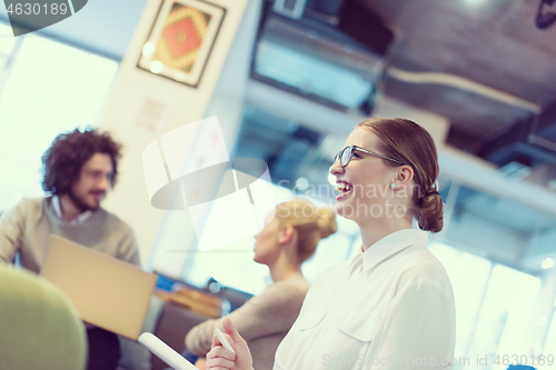 Image of Startup Business Team At A Meeting at modern office building