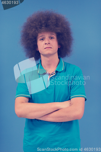 Image of Man with funky hairstyle