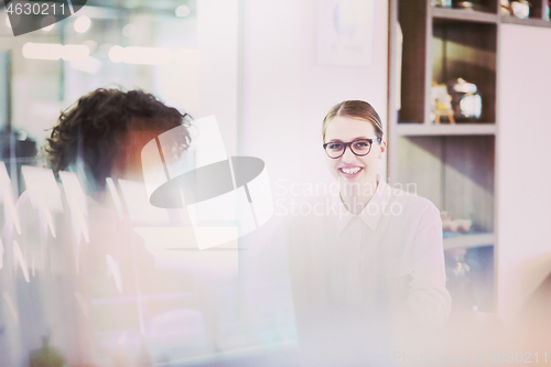 Image of startup Business team Working With laptop in creative office