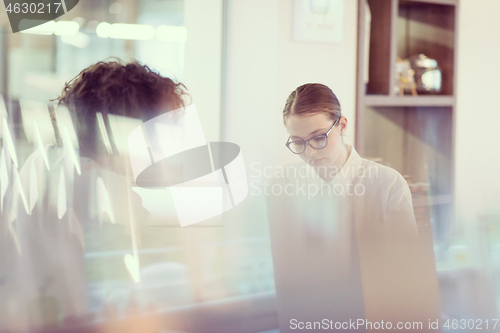 Image of startup Business team Working With laptop in creative office