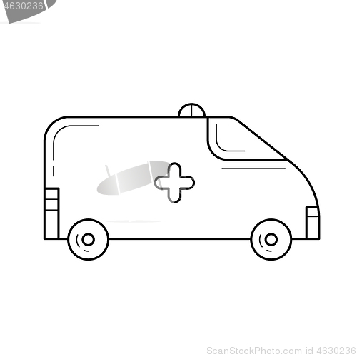 Image of Ambulance line icon.