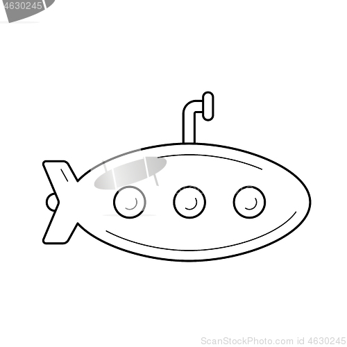 Image of Submarine line icon.
