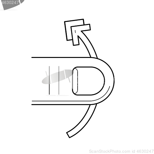 Image of Swipe vertically line icon.