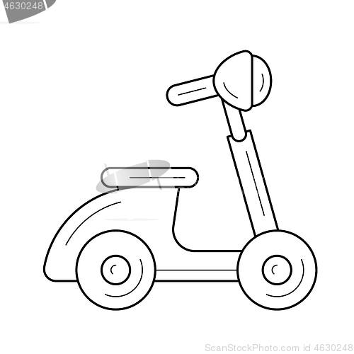 Image of Vintage scooter line icon.