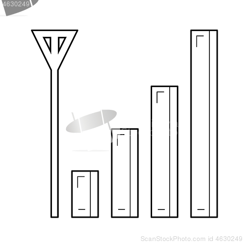 Image of Mobile phone signal line icon.