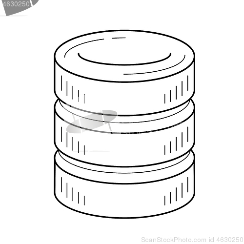 Image of Data storage line icon.