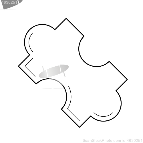 Image of Puzzle piece line icon.