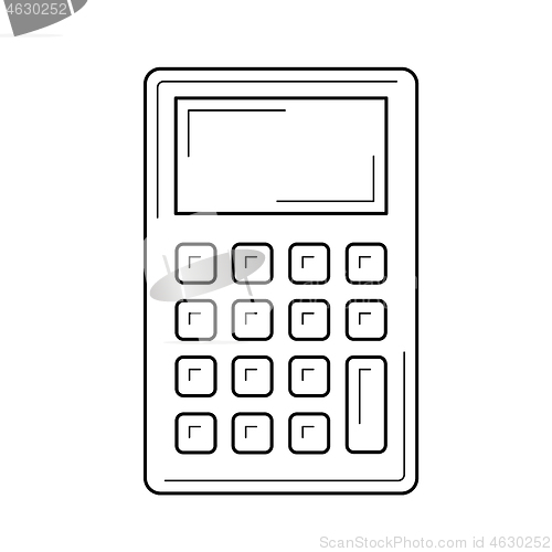 Image of Calculator line icon.