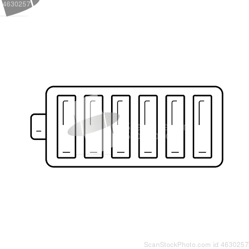 Image of Full battery line icon.