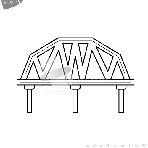 Image of Railroad bridge line icon.