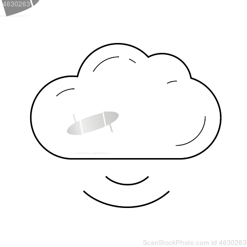 Image of Cloud connect line icon.