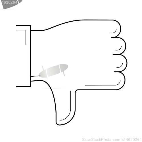 Image of Dislike line icon.