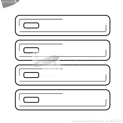 Image of Computer server line icon.