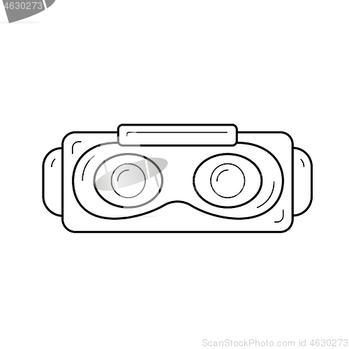 Image of Virtual reality line icon.