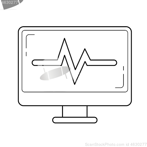 Image of Data analysis line icon.