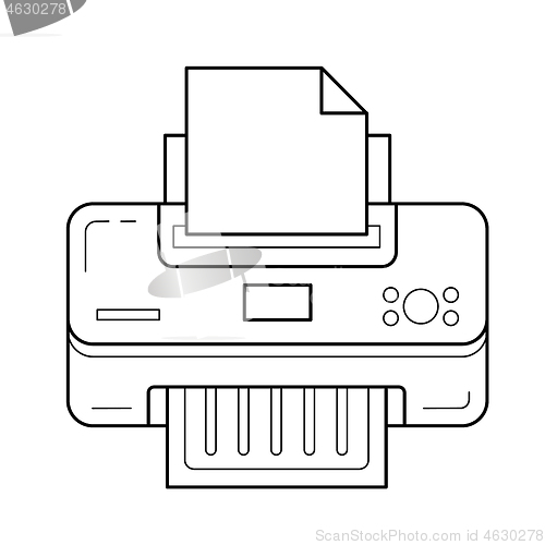 Image of Printer line icon.