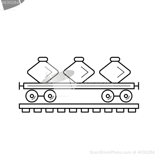 Image of Freight train line icon.