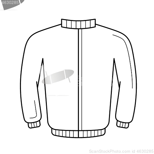 Image of Leather jacket line icon.