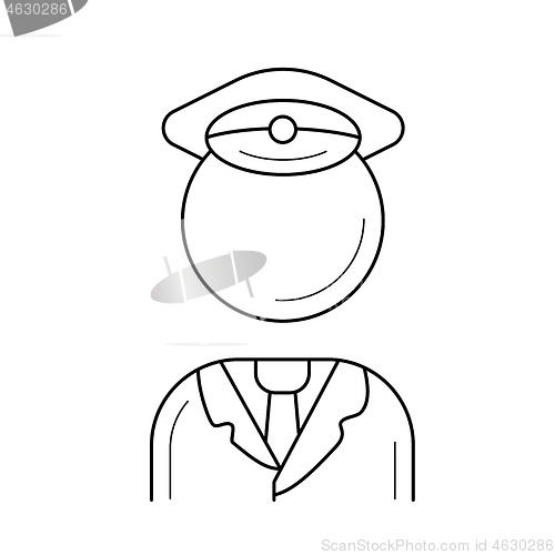 Image of Traffic policeman line icon.