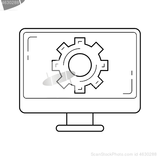 Image of Software support line icon.