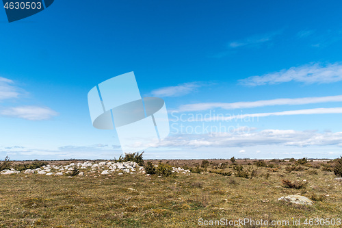 Image of Remote ancient remains  in a great plain grassland