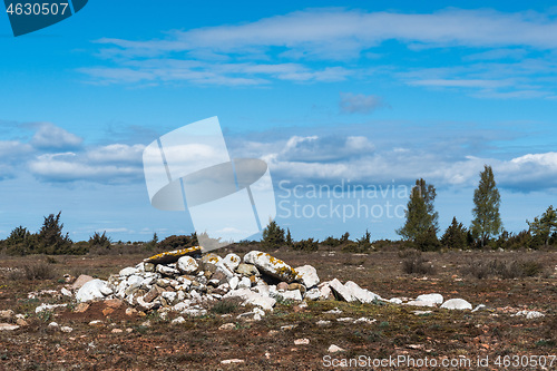 Image of Ancient monument in a great barren landscape