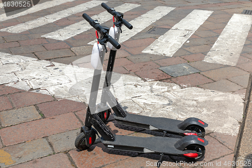 Image of Electric Scooters at Street