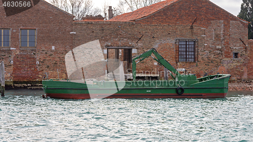 Image of Boat With Crane