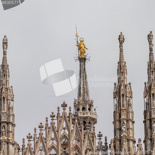 Image of Golden Sculpture Duomo Milan