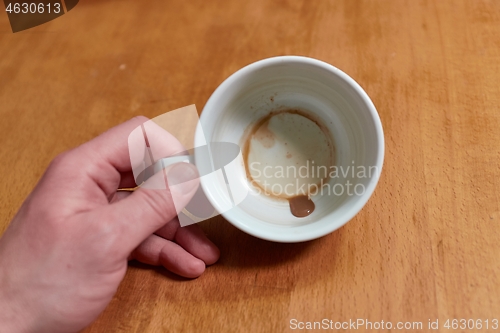 Image of Running out of coffee, empty cup