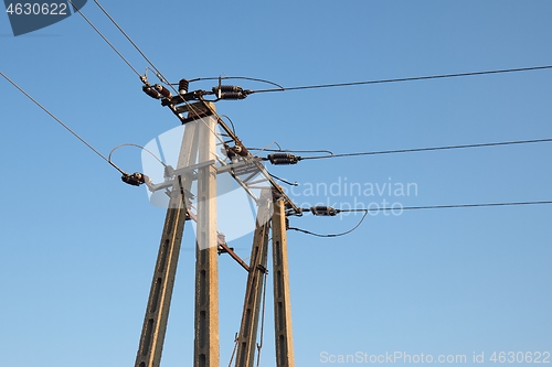 Image of Electric line column