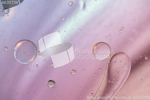 Image of Defocused pastel colored abstract background picture made with oil, water and soap