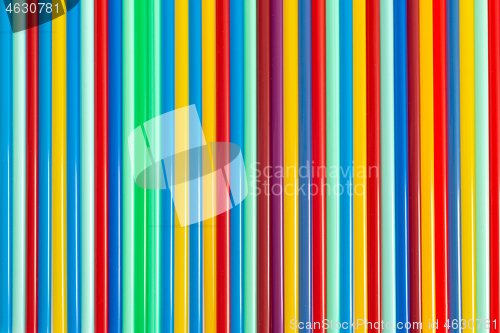 Image of Colorful background of straws for drinks and cocktail