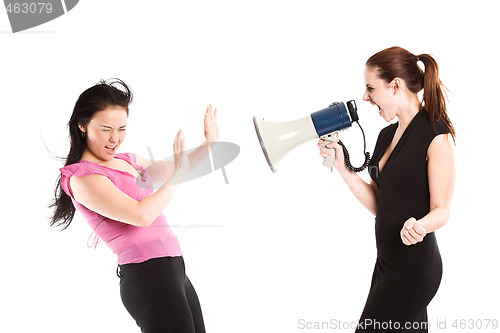 Image of Angry businesswoman shouting