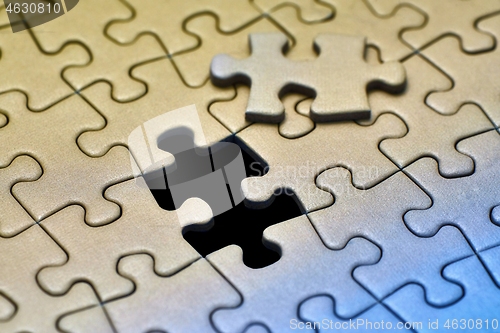 Image of Jigsaw puzzle background, almost done