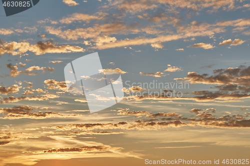 Image of Sunset sky with clouds