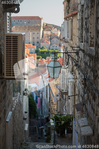 Image of Old streets of old city in south of Croatia.