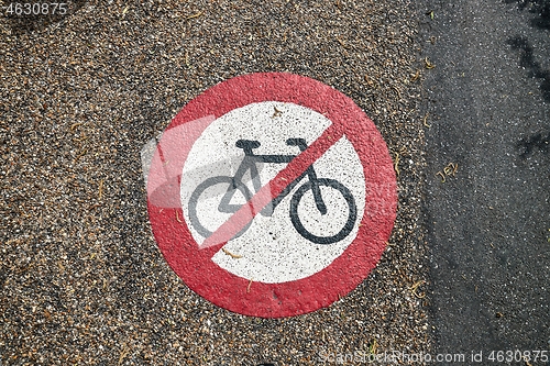 Image of No cycling area