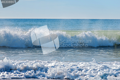 Image of High waves and water splashes in Andalusia, Spain