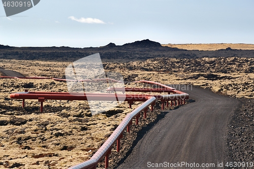 Image of Pipeline in Iceland for geothermal power