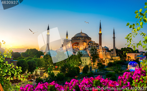 Image of Hagia Sophia in summer evening