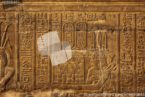 Image of Hieroglyphic carvings in ancient temple