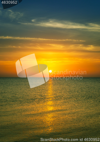 Image of sunrise over sea