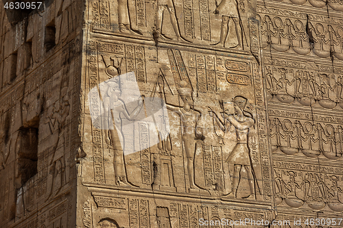 Image of Hieroglyphic carvings in ancient temple